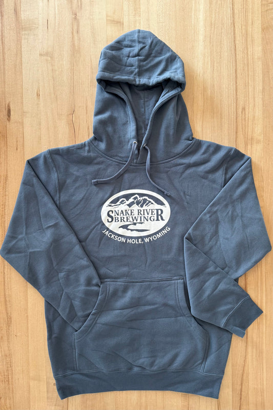 Slate Blue Throwback Logo Hoodie