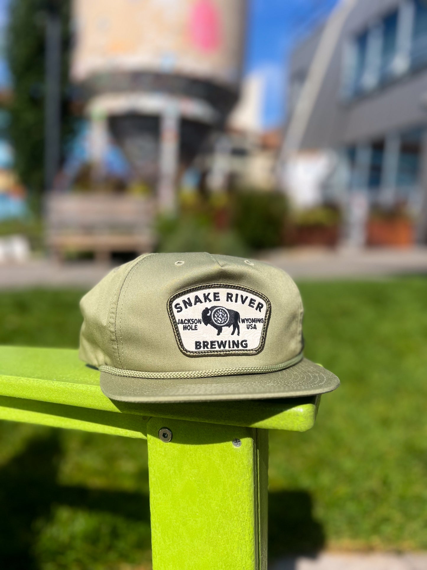 Green Topo Bison Patch Hat